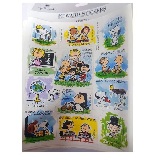 Hallmark Peanuts Snoopy &amp; Gang Reward Stickers (96 Count) | Nokomis Bookstore &amp; Gift Shop