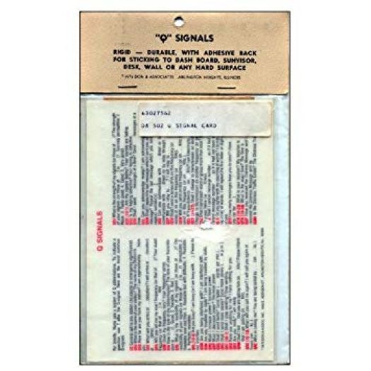 Vintage 1975 Ham Radio Q Signals Reference Card [Office Product