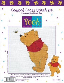 Pooh and the Honey Bee Counted Cross Stitch Kit 34005