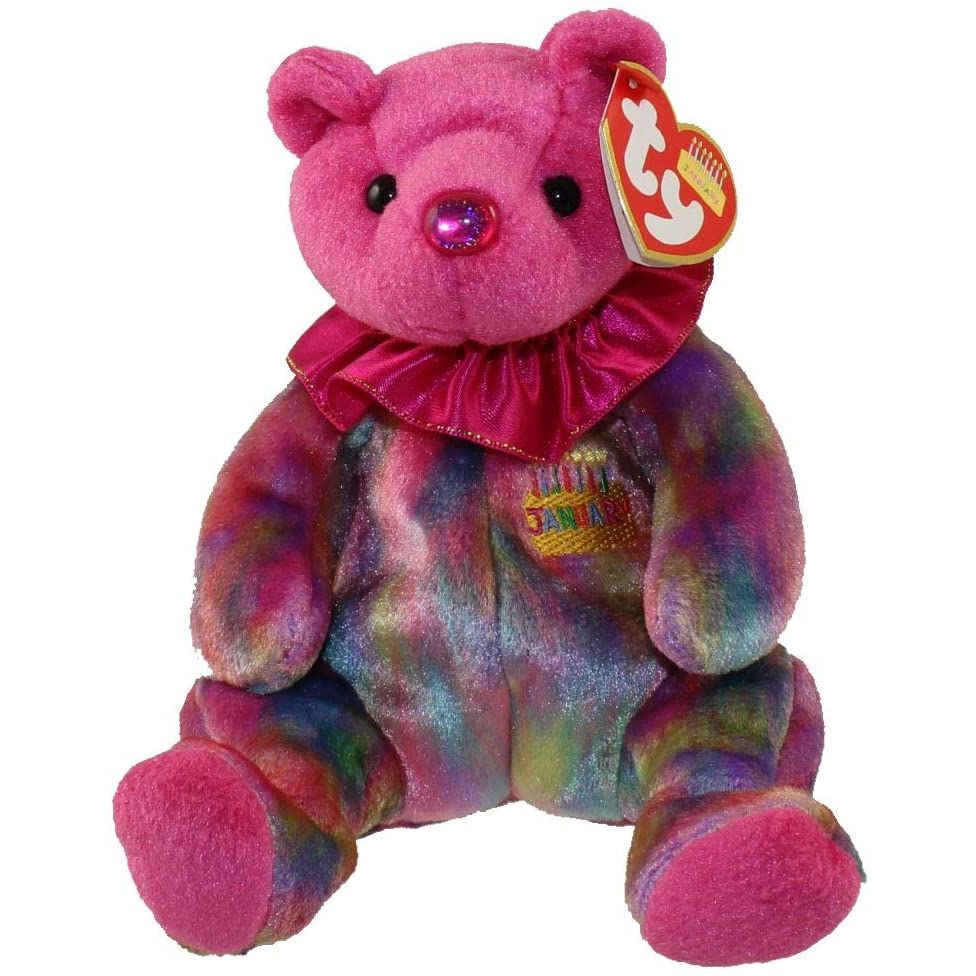 Ty Beanie Baby January Birthstone Teddy Happy Birthday Bear