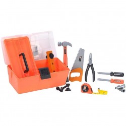 Home Depot Toy Tool Box Set for Kids 18 Pieces - Nokomis Bookstore