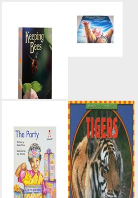 Children's Fun & Educational 4 Pack Paperback Book Bundle (Ages 3-5): Keeping Bees Newbridge Discovery Links, Wind Power, The Party Alaphakids, Tigers Animals I See at the Zoo