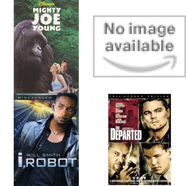 DVD Assorted Movies 4 Pack Fun Gift Bundle: Mighty Joe Young  Face/Off  I, Robot Widescreen Edition  DEPARTED