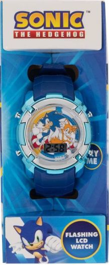 SEGA Sonic The Hedgehog Unisex Children's LCD Watch in Blue and One Size