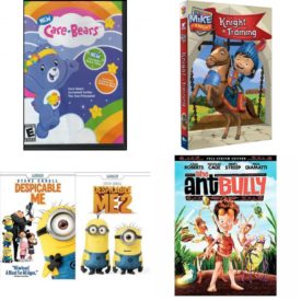 DVD Children's Movies 4 Pack Fun Gift Bundle: New Care Bears Animated Series: The Two Princesses, Music Video & PC Game, Mike the Knight: Knight in Training, Despicable Me + Despicable Me 2, THE ANT BULLY MOVIE