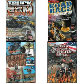 Auto, Truck & Cycle Extreme Stunts & Crashes 4 Pack Fun Gift DVD Bundle: Truck Jam: All Tricked Out, Road Rage: All Boxed Up Vols. 1-3, Eatin Sand!, Americas Greatest Motorcycle Rallies