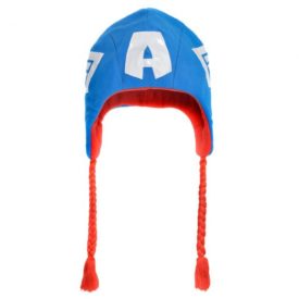 Captain America Peruvian Hat for Children, One Size, Features Cap's A, Wings, and Matching Long Red Cords