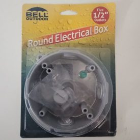 Bell Outdoor Round Splice Box, Aluminum, 4", Gray Model 5361-5