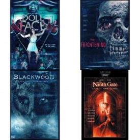 DVD Horror Movies 4 Pack Fun Gift Bundle: Doll Face  The Frightening  Blackwood  The Ninth Gate