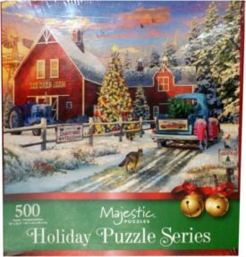 Majestic Puzzles Red Barn Tree Farm 500 Piece Puzzle by Springbok