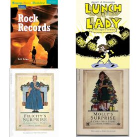 Children's Fun & Educational 4 Pack Paperback Book Bundle (Ages 6-12): Language, Literacy and Vocabulary - Reading Expeditions Earth Science: Rock Records  by National Geographic Learning Lunch Lady and the League of Librarians  by Jarrett J. Krosoczka Felicity's surprise : a Christmas story  by Valerie Tripp Molly's Surprise  by Valerie Tripp,Renee Graef,Keith Skeen