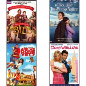 DVD Comedy Movies 4 Pack Fun Gift Bundle: Bill  Two Weeks Notice Full-Screen Edition Snap Case  Are We Done Yet?  Down with Love