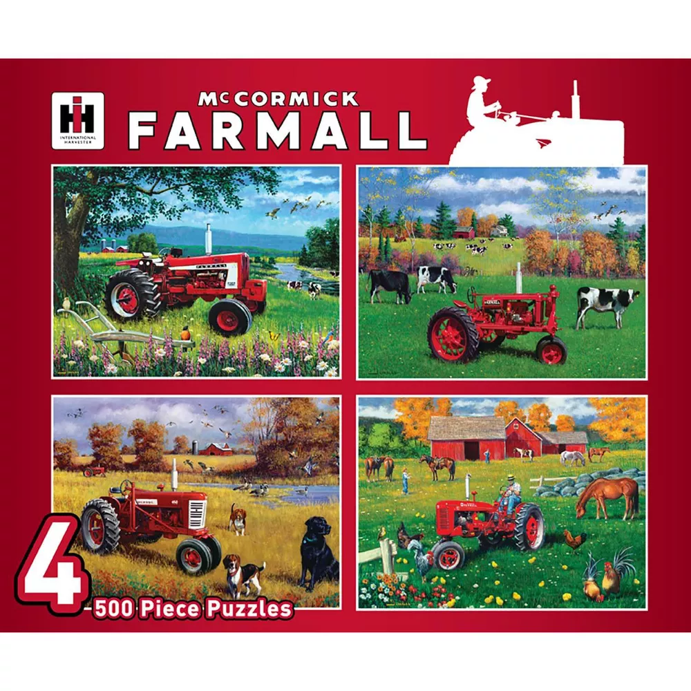 MasterPieces Inc Farmall Tractors 4-Pack 500 Piece Jigsaw Puzzles