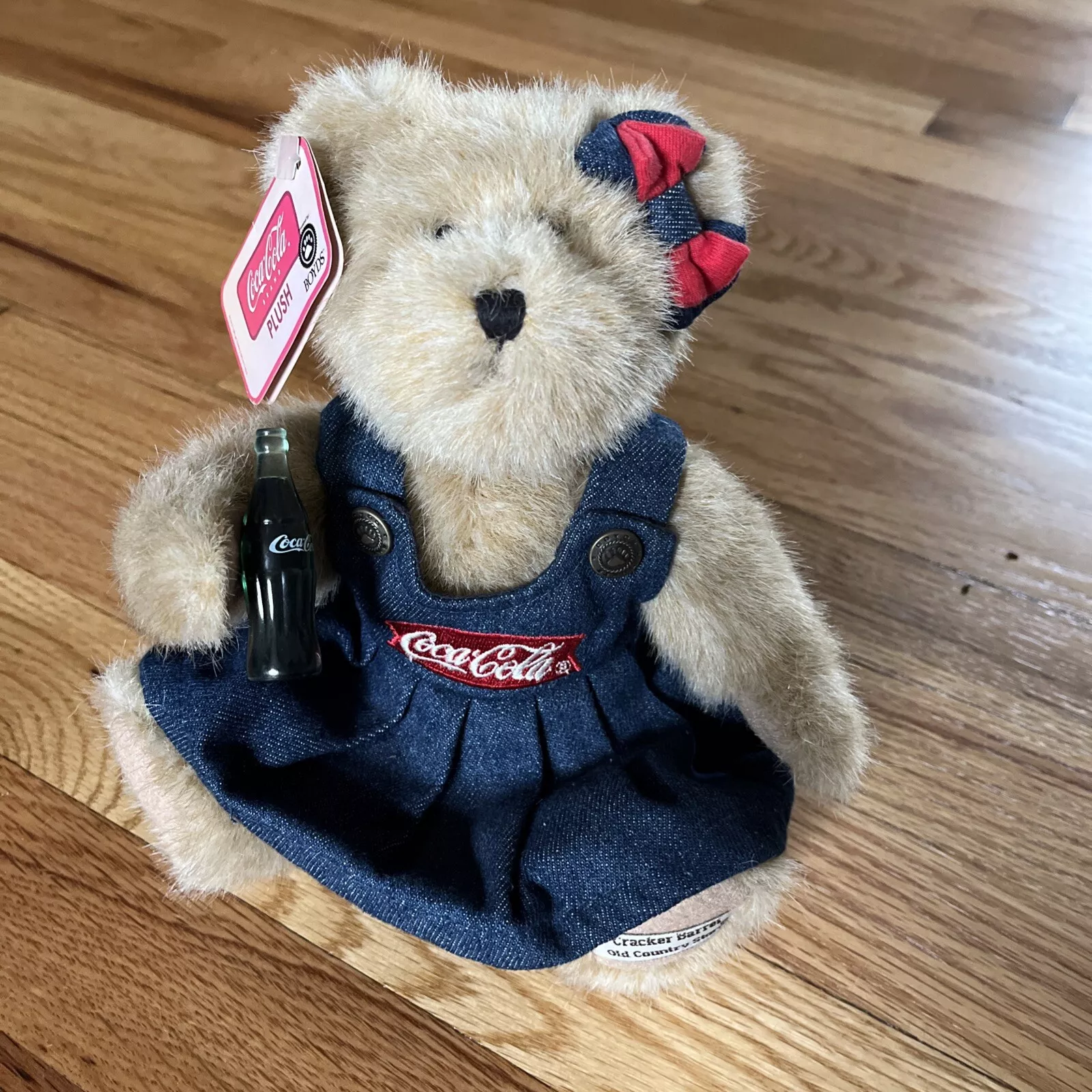 The Boyds Bear Collection “Dinah" Coca Cola Collection Cracker Barrel Denim Dress