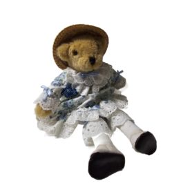 Vintage Applause The Applegates "Katie Applegate" 1800's Prairie Dress Teddy Bear Plush 14 Inch #28543